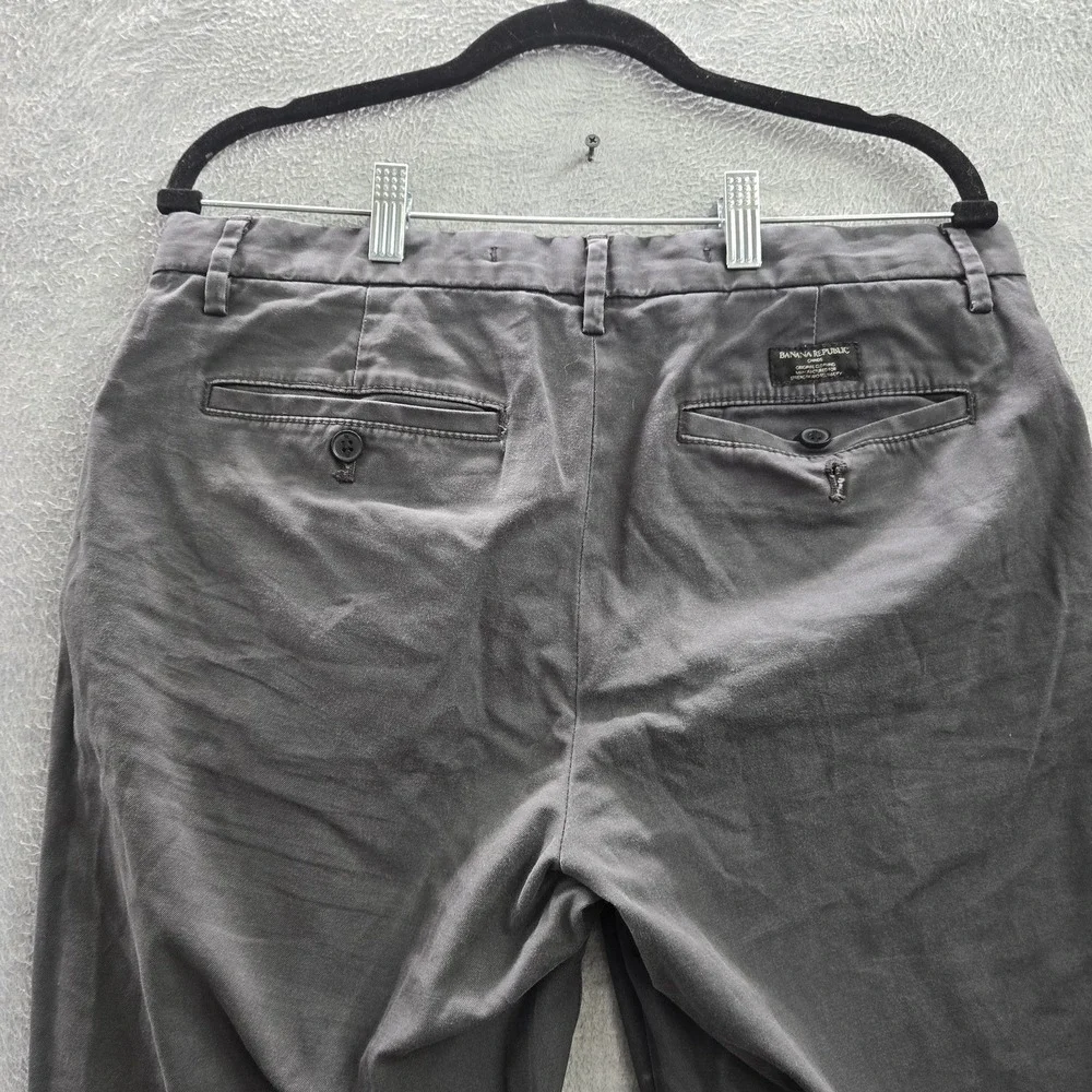 Banana Republic Men Pants 32X30 Gray Chino Lived-In Slim Fit